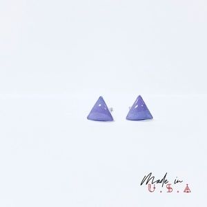 Petite Triangle Earrings - Lilac